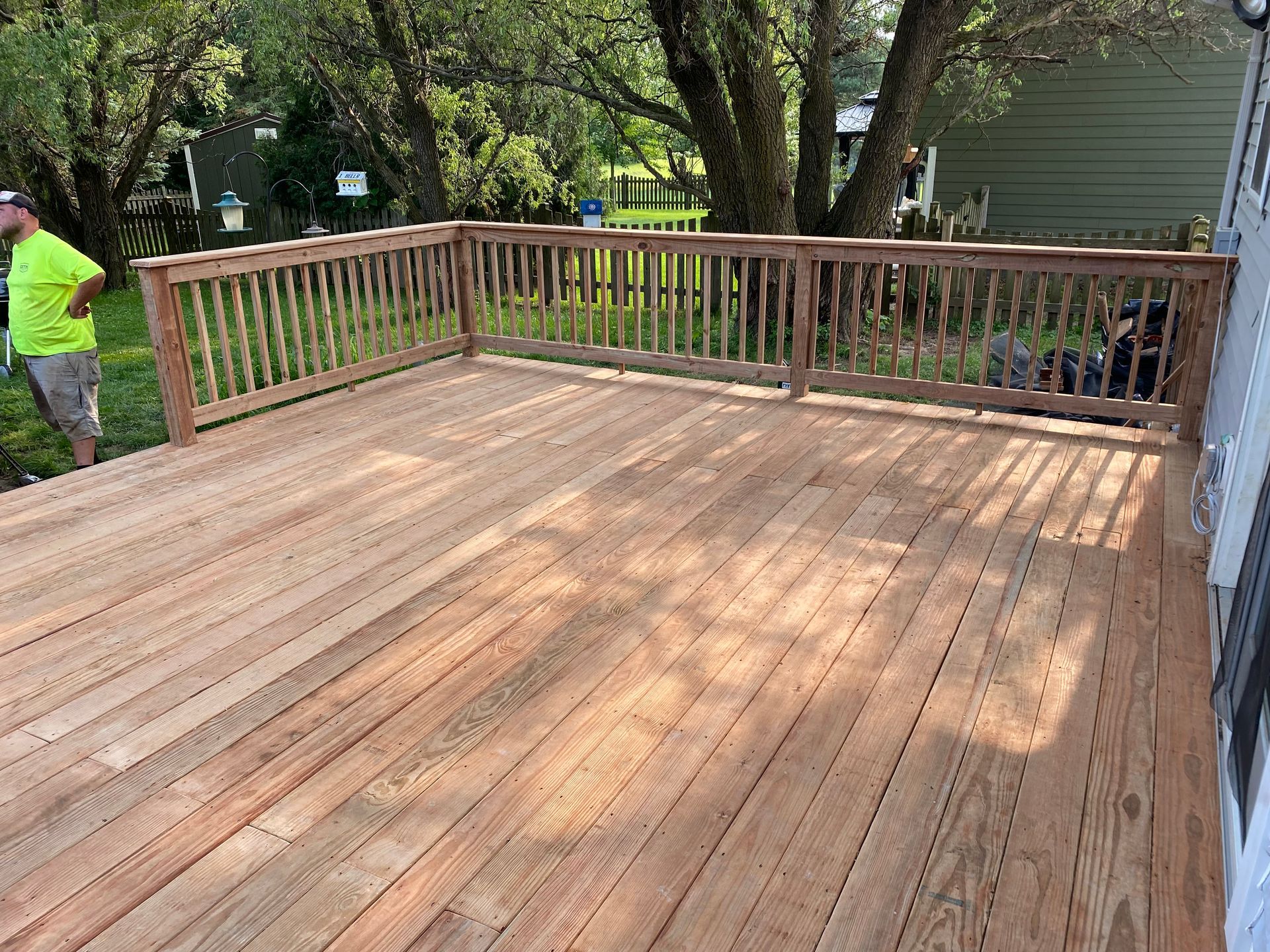 Custom wood deck built by Sexton Home Improvement & Repairs
